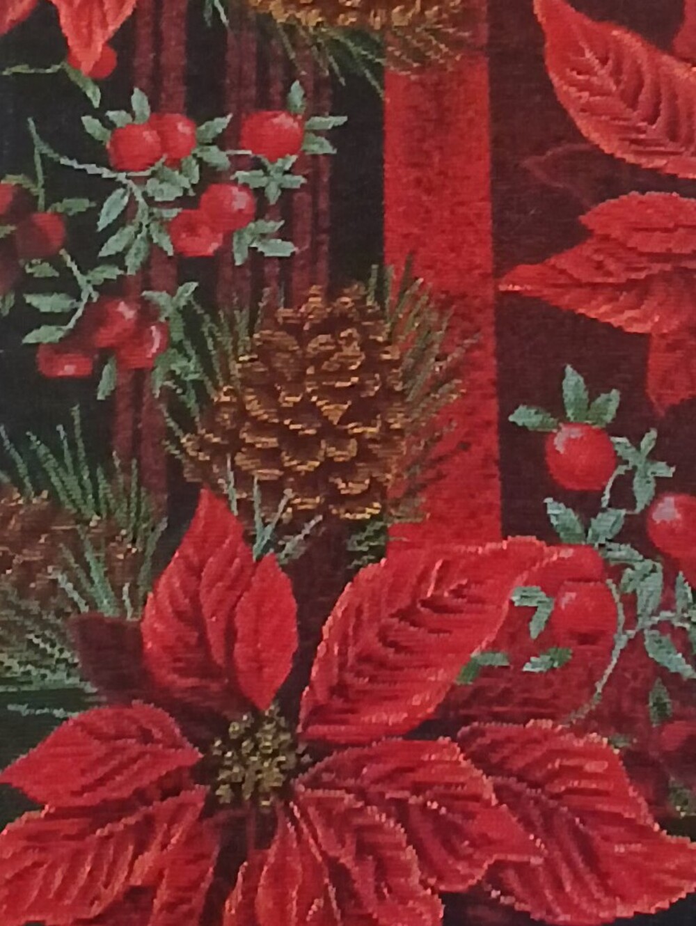 Poinsettia Table Runner Tapestry - Picture 5 of 8
